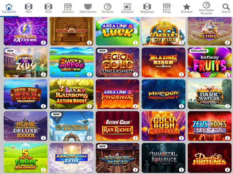 Игры в казино Betway