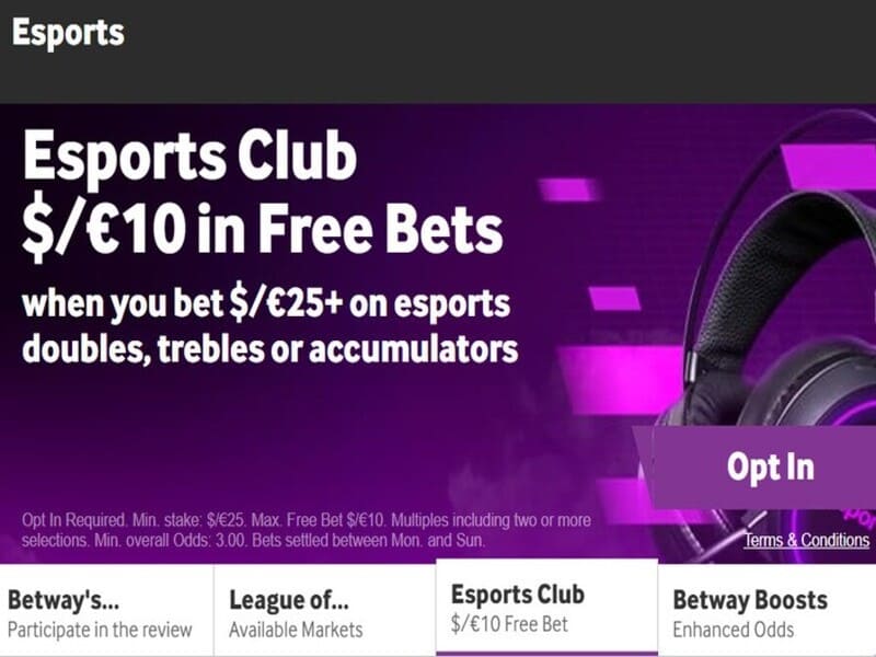 Бонусы и акции в Betway